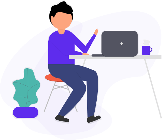 Working on desk graphics